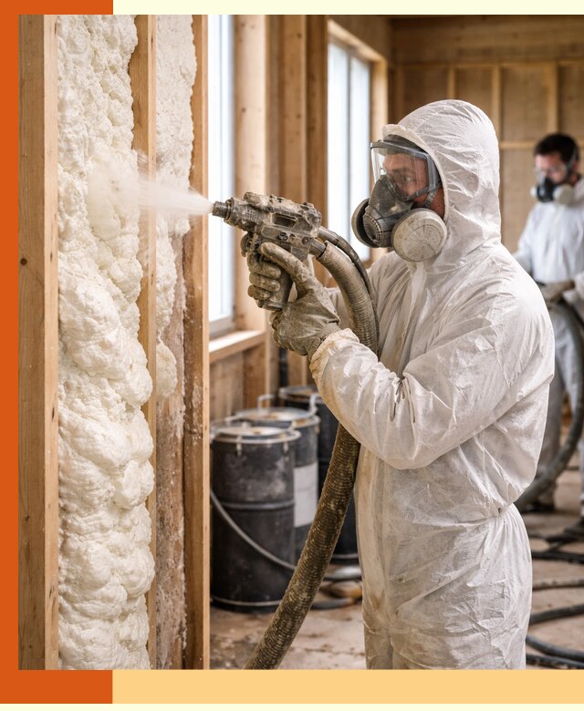 Утепление каркасного дома пенополиуретаном в Новотроицке