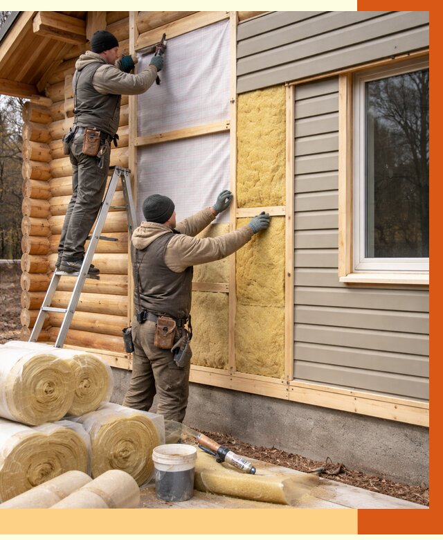 Утепление деревянного дома в Новотроицке от 6490 руб./м2 — заказать работы | ТепломастерНвт