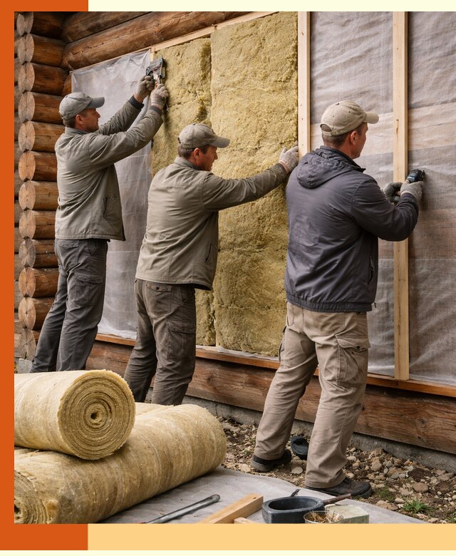 Утепление деревянного дома в Новотроицке эффективными технологиями