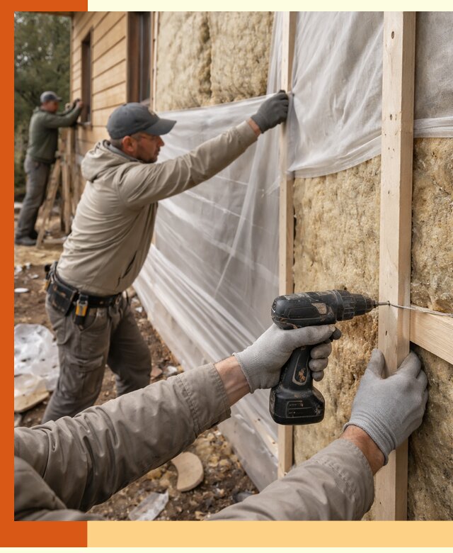 Утепление дома из бруса в Новотроицке качественно и долговечно