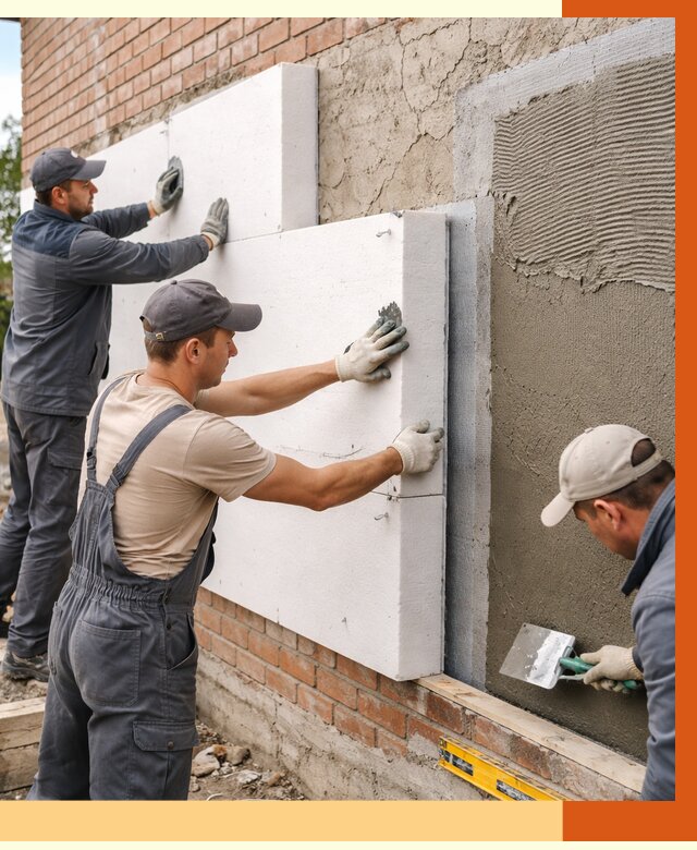 Утепление кирпичного дома в Новотроицке от 4397 руб. под ключ | ТепломастерНвт