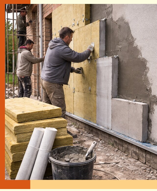 Утепление кирпичного дома под ключ в Новотроицке