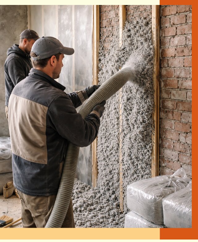 Утепление кирпичного дома эковатой в Новотроицке от 2460 руб./м² | ТепломастерНвт