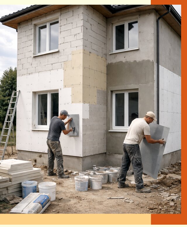 Утепление дома из газобетона в Новотроицке от 4397 руб./м² — заказать у ТепломастерНвт