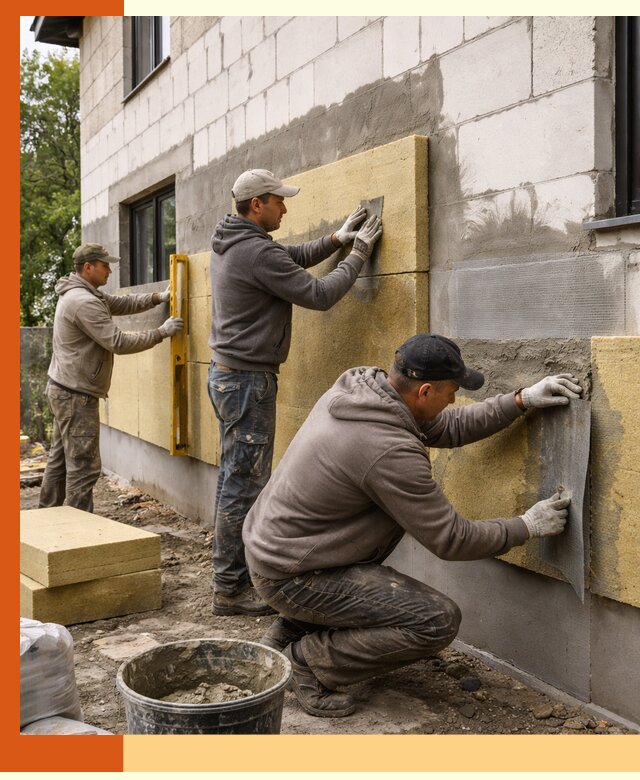 Утепление дома из газобетона в Новотроицке качественно и долговечно