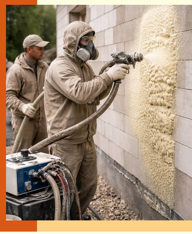 Утепление дома из газобетона ППУ в Новотроицке — надежная теплоизоляция