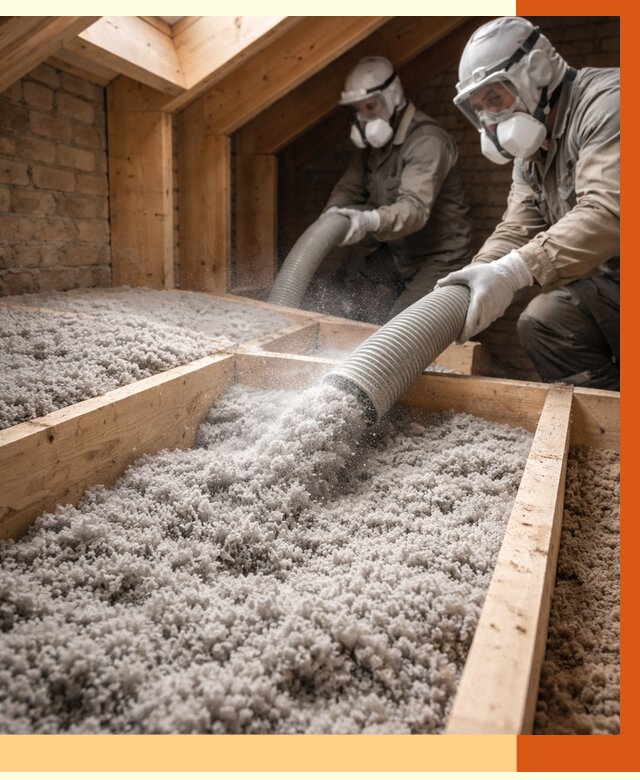 Утепление коттеджа эковатой в Новотроицке от 2617 руб./м² — комплексная задувка и монтаж | ТепломастерНвт