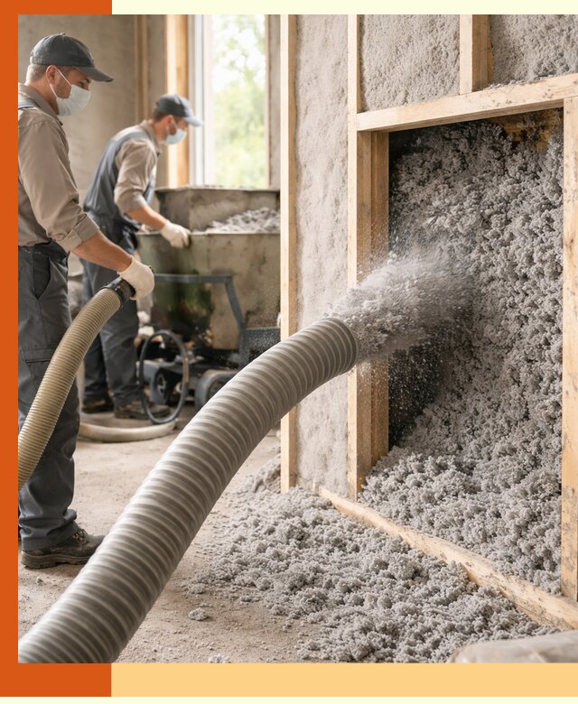 Утепление коттеджа эковатой в Новотроицке с гарантией качества