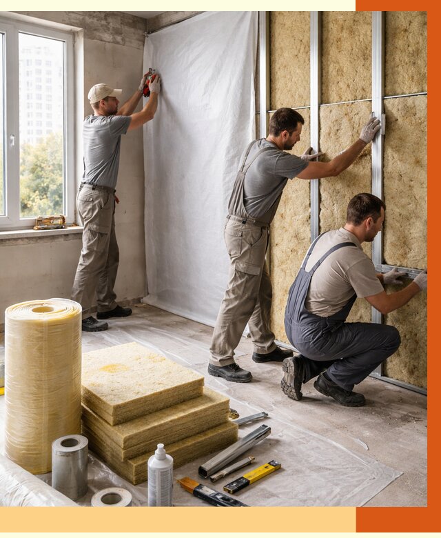 Утепление квартиры в Новотроицке от 4711 руб/м2 — утеплить квартиру изнутри и снаружи | ТепломастерНвт