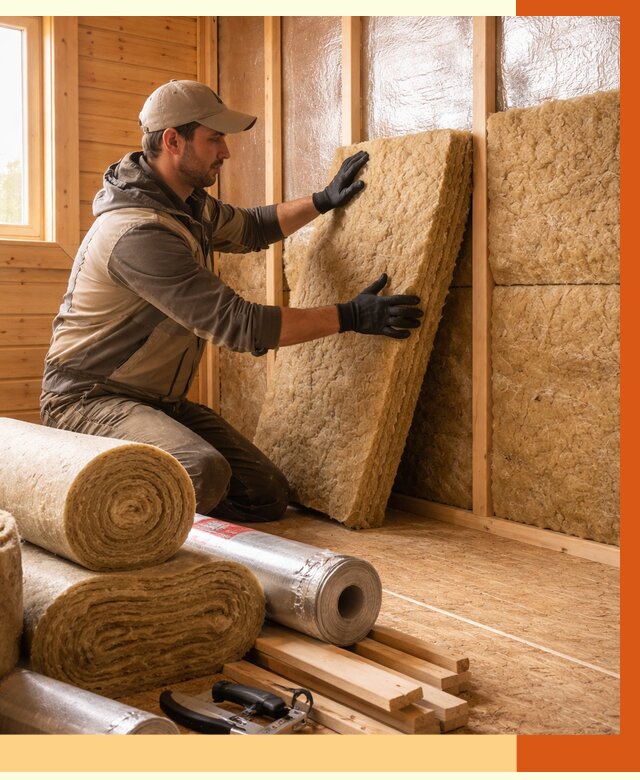 Утепление бани в Новотроицке под ключ от 4711 руб./м2 — утеплить потолок, пол и стены | ТепломастерНвт