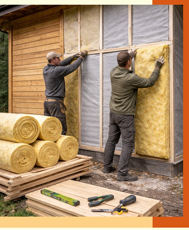 Утепление бани снаружи в Новотроицке от 88978 руб. под ключ | ТепломастерНвт