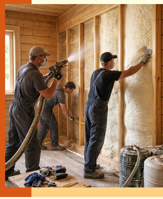 Утепление бани пенополиуретаном (ППУ) в Новотроицке