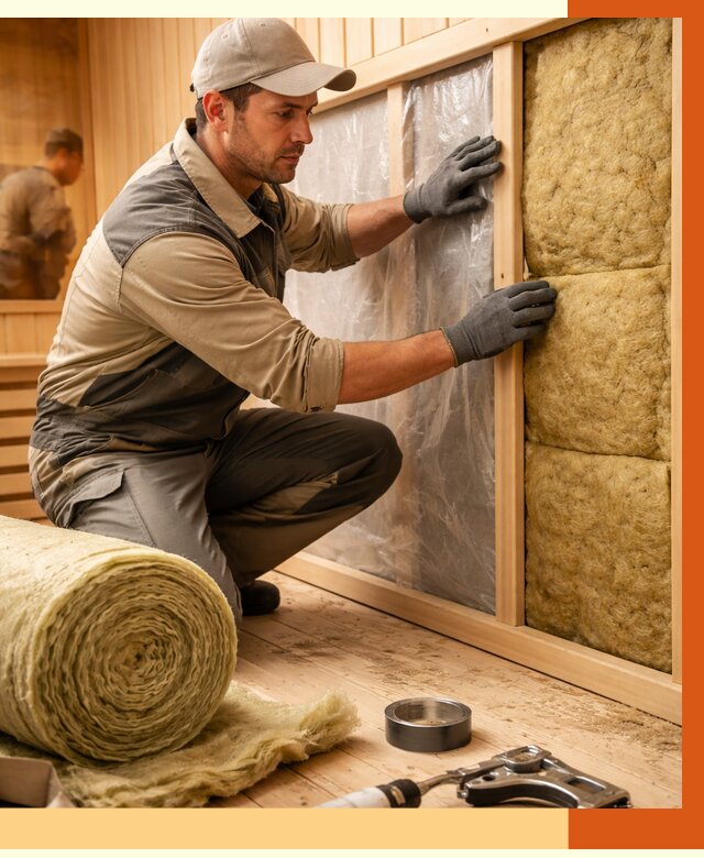 Утепление сауны изнутри в Новотроицке от 6804 руб. за м2 | ППУ, под ключ — ТепломастерНвт