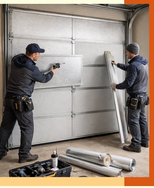 Утепление гаражных ворот в Новотроицке от 8217 руб/м2 — надежно и быстро | ТепломастерНвт