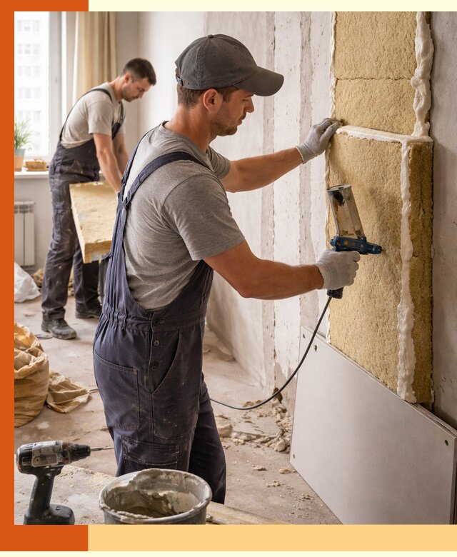 Утепление стен изнутри в Новотроицке — качественно и эффективно