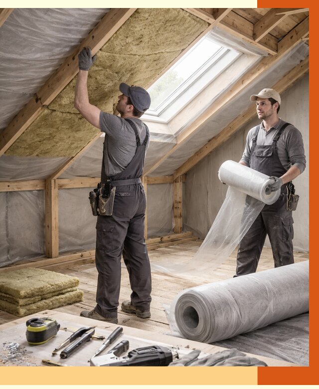 Утепление крыши изнутри мансарды в Новотроицке от 4397 руб./м² | ТепломастерНвт