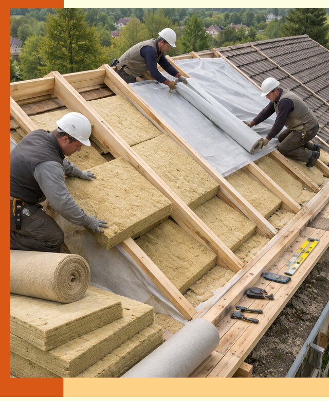 Утепление скатной крыши в Новотроицке качественно и надёжно