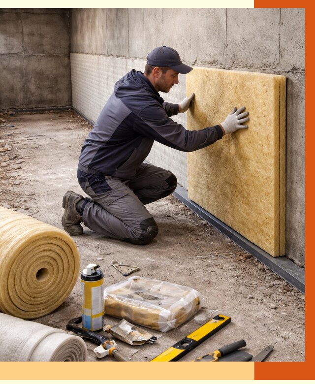 Утепление фундамента изнутри в Новотроицке от 4397 руб./м2 — работы под ключ | ТепломастерНвт