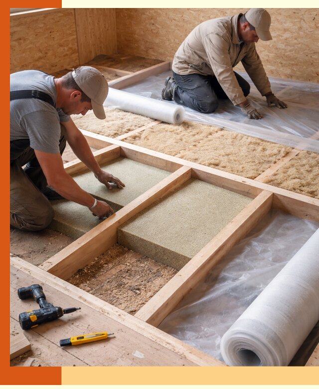 Профессиональное утепление деревянного пола в Новотроицке