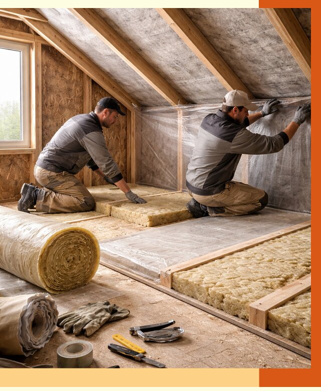 Утепление чердака в Новотроицке от 7851 руб/м² — теплоизоляция и комплексное утепление под ключ | ТепломастерНвт