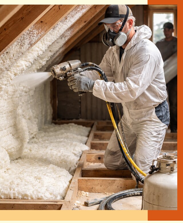 Утепление чердака ППУ в Новотроицке от 9023 руб./м2 — услуга под ключ | ТепломастерНвт