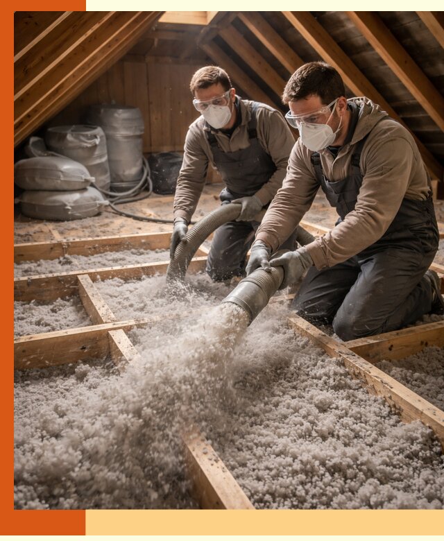 Утепление чердака эковатой в Новотроицке — быстро и надёжно