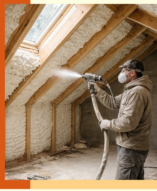 Утепление мансарды ППУ в Новотроицке быстро и надежно