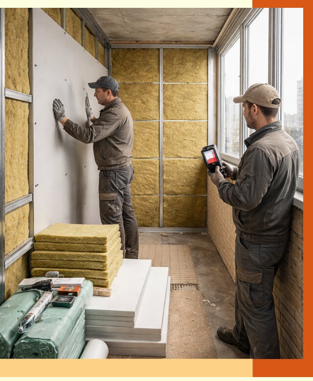 Утепление балкона в Новотроицке от 4711 руб. под ключ | ТепломастерНвт