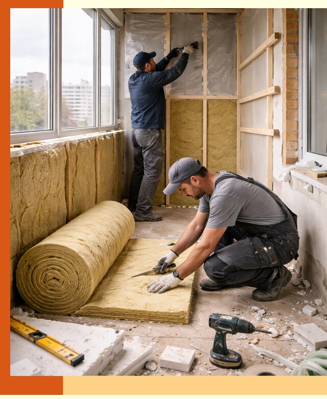 Утепление балкона под ключ в Новотроицке качественно и быстро