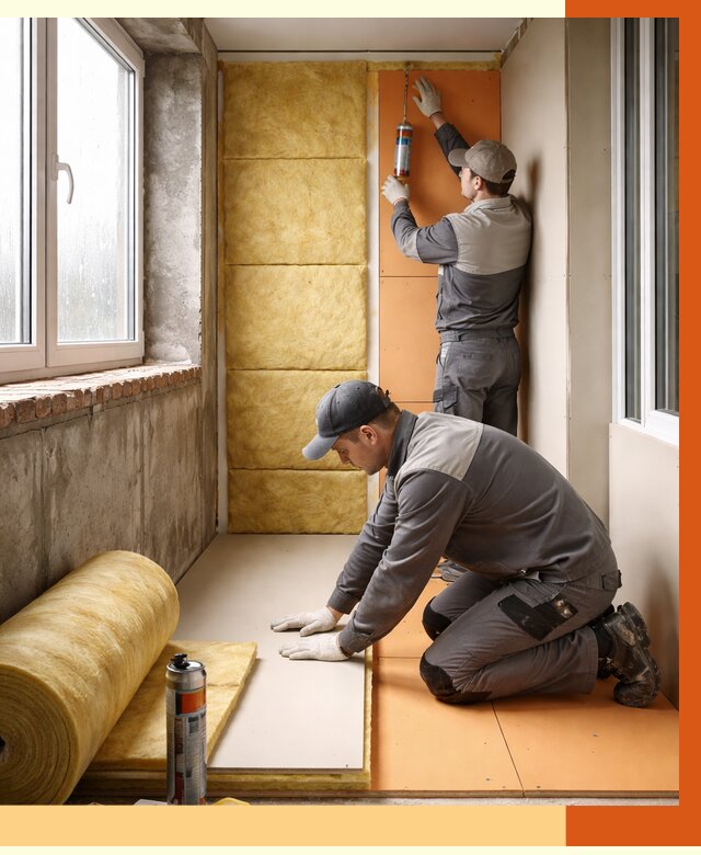 Утепление лоджии под ключ в Новотроицке от 6804 руб/м2 — комплексное решение | ТепломастерНвт