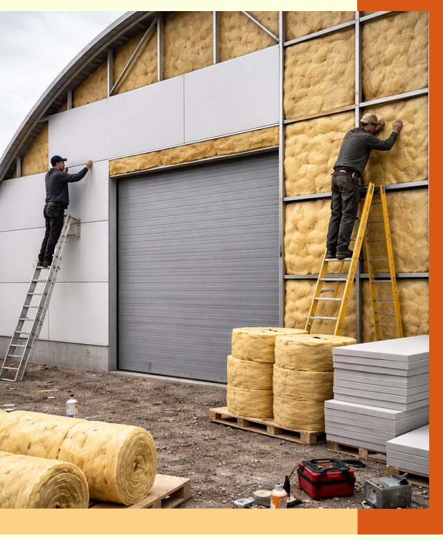 Утепление ангара пенополиуретаном в Новотроицке от 7537 руб./м² — комплекс от ТепломастерНвт