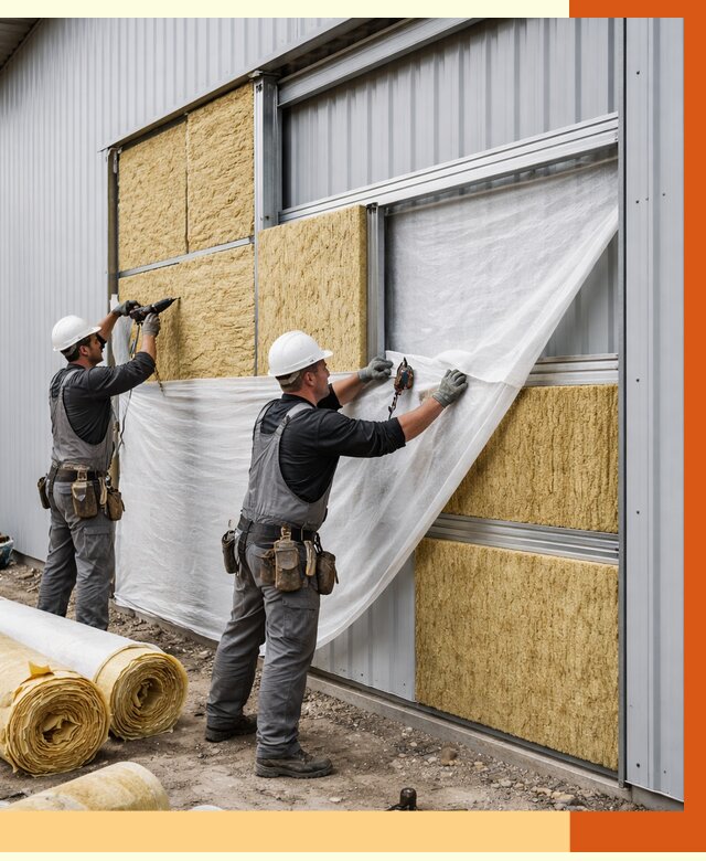 Утепление металлического склада в Новотроицке от 4711 руб/м2 — комплексное утепление под ключ | ТепломастерНвт