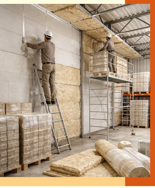 Утепление склада готовой продукции в Новотроицке от 2041 руб./м2 — комплексно | ТепломастерНвт