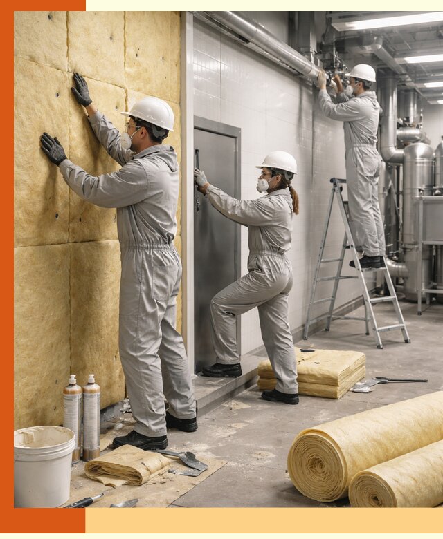 Утепление пищевого цеха под ключ в Новотроицке