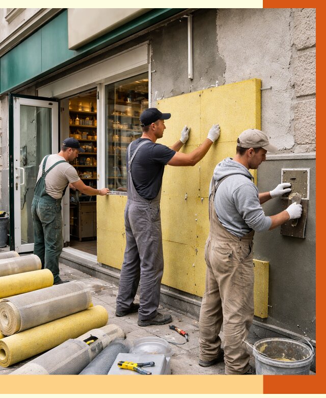 Утепление магазина в Новотроицке от 4711 руб/м2 — цена, стены и снаружи | ТепломастерНвт