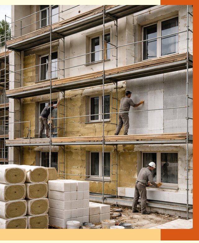 Утепление гостиницы в Новотроицке от 7537 руб./м2 — комплексно, ППУ, под ключ | ТепломастерНвт