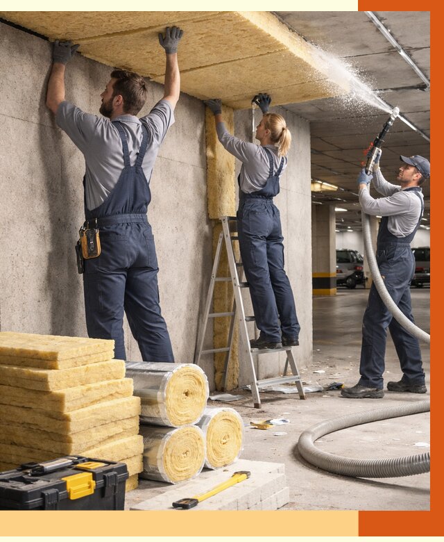 Утепление паркинга в Новотроицке от 7118 руб./м2 — работы под ключ | ТепломастерНвт