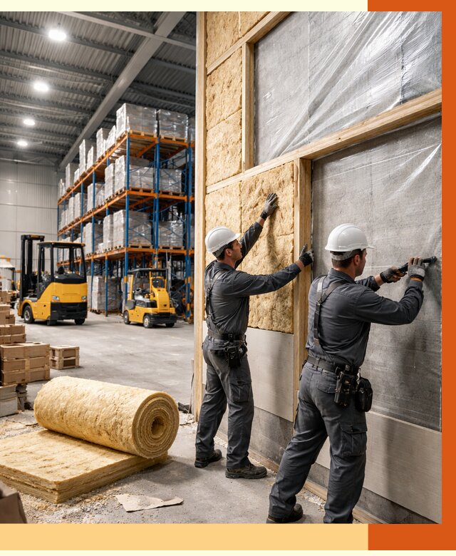 Утепление склада с техникой в Новотроицке от 4397 руб./м2 — комплексно под ключ | ТепломастерНвт