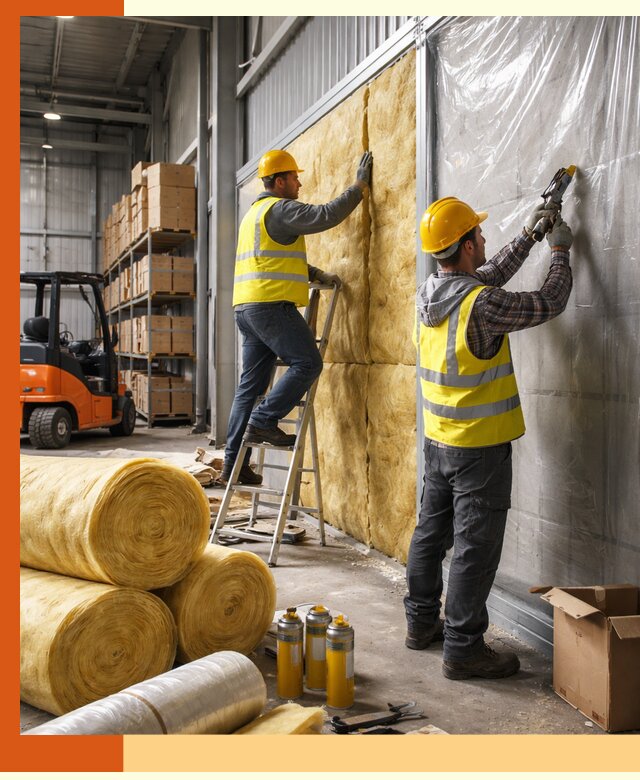 Утепление склада с техникой в Новотроицке под ключ