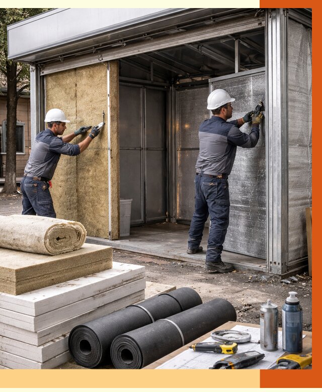 Утепление павильона шаурма в Новотроицке под ключ от 1256 руб. за м² | ТепломастерНвт