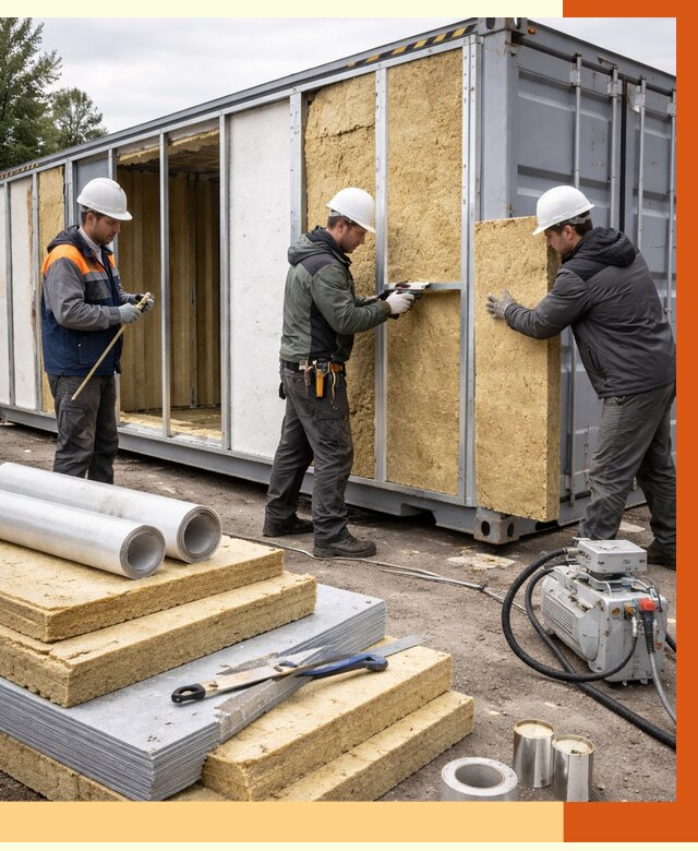 Утепление морского контейнера в Новотроицке от 3926 руб. под ключ | ТепломастерНвт