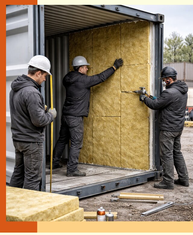 Утепление морского контейнера в Новотроицке: надежная теплоизоляция и защита