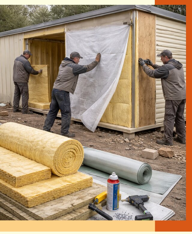 Утепление строительной бытовки в Новотроицке от 13085 руб. под ключ | ТепломастерНвт