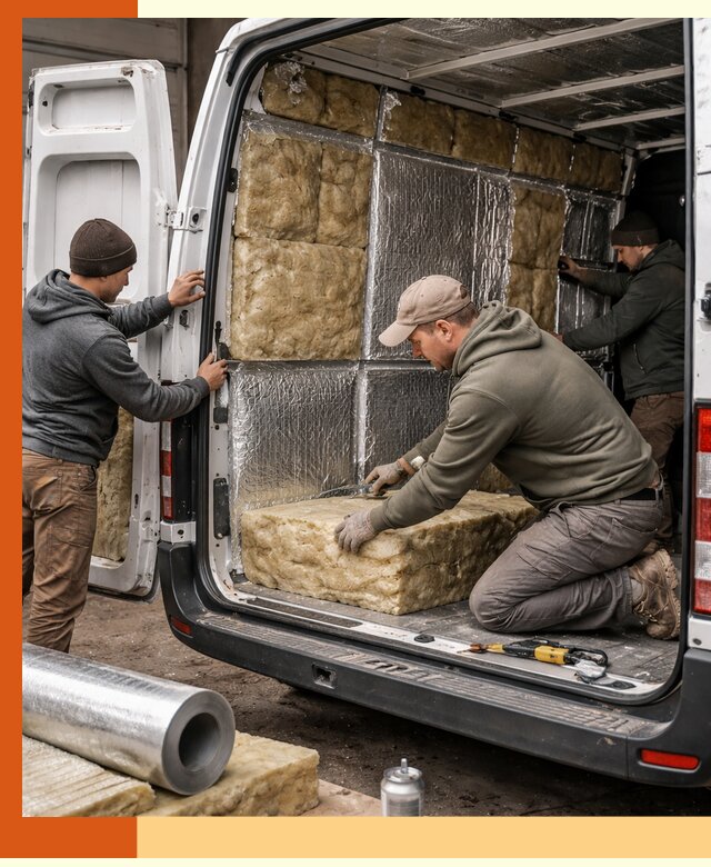 Утепление фургона в Новотроицке: профессиональная теплоизоляция и шумоизоляция
