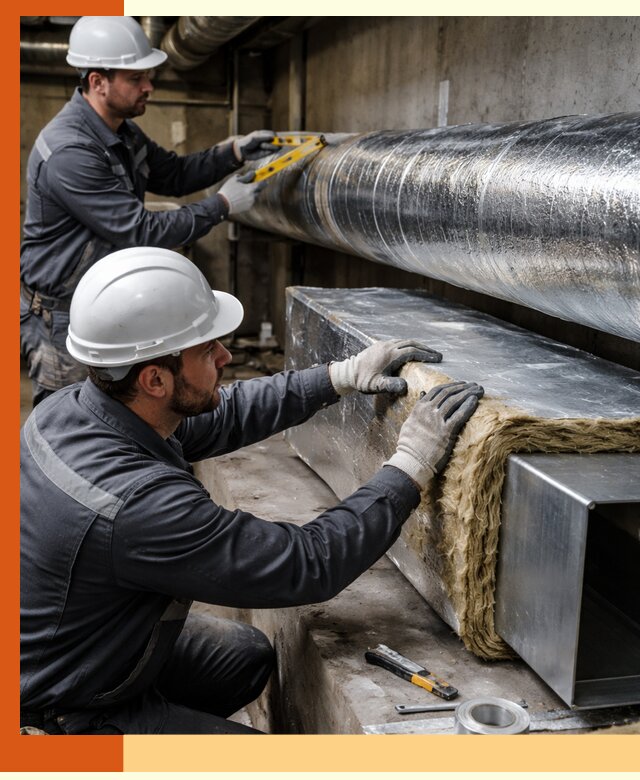 Профессиональное утепление воздуховодов и теплоизоляция в Новотроицке