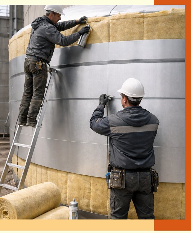 Утепление цистерны в Новотроицке пенополиуретаном от 15179 руб. под ключ | ТепломастерНвт