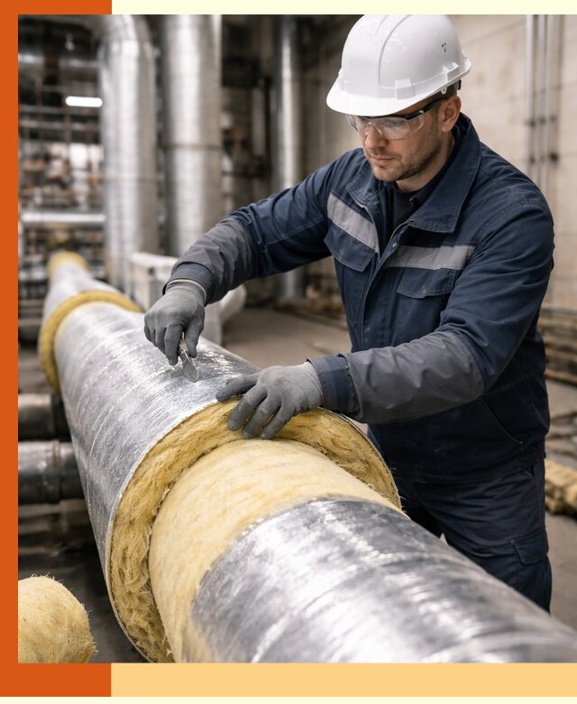 Утепление технологического оборудования и заводских установок в Новотроицке