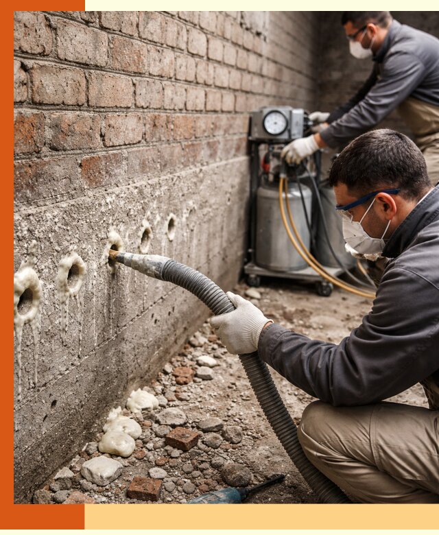 Заполнение колодцевой кладки ППУ в Новотроицке быстро и герметично