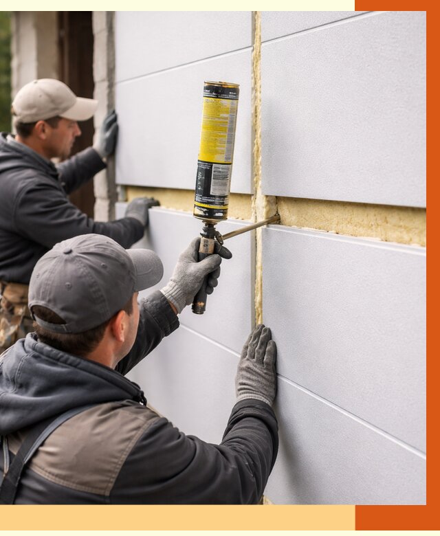 Утепление сэндвич панелей ППУ в Новотроицке от 4397 руб. за м2 | ТепломастерНвт