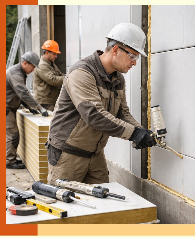 Утепление сэндвич-панелей пенополиуретаном в Новотроицке